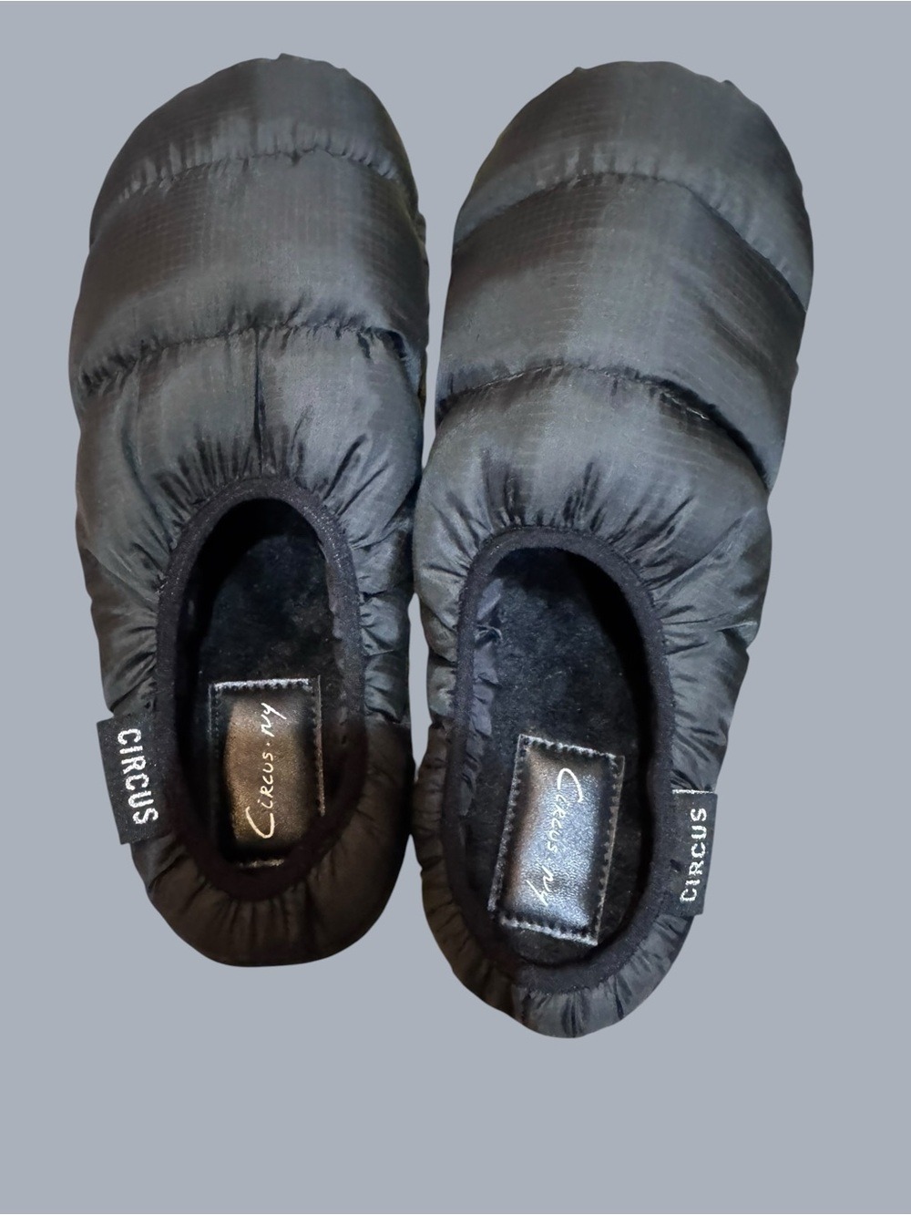 Circus NY by Sam Edelman Black Puffy Slipper Clogs
